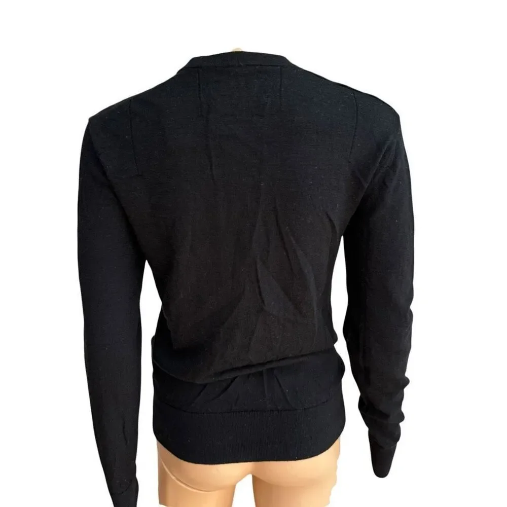 AllSaints Mode 100% Merino Wool Crewneck Sweater black men’s size S